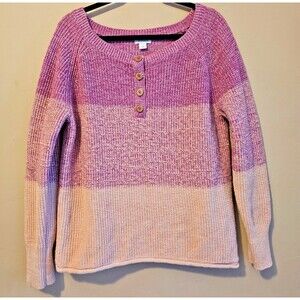 Sundance Women’s Size Small cotton/Modal  Knit Sweater Color Block Multicolor